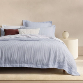 Abbotson Blue Ticking Stripe Quilt Cover Set by Sheridan