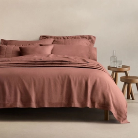 Abbotson Raisin Linen Quilt Cover by Sheridan