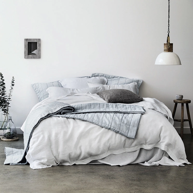 Abbotson White Linen Quilt Cover by Sheridan