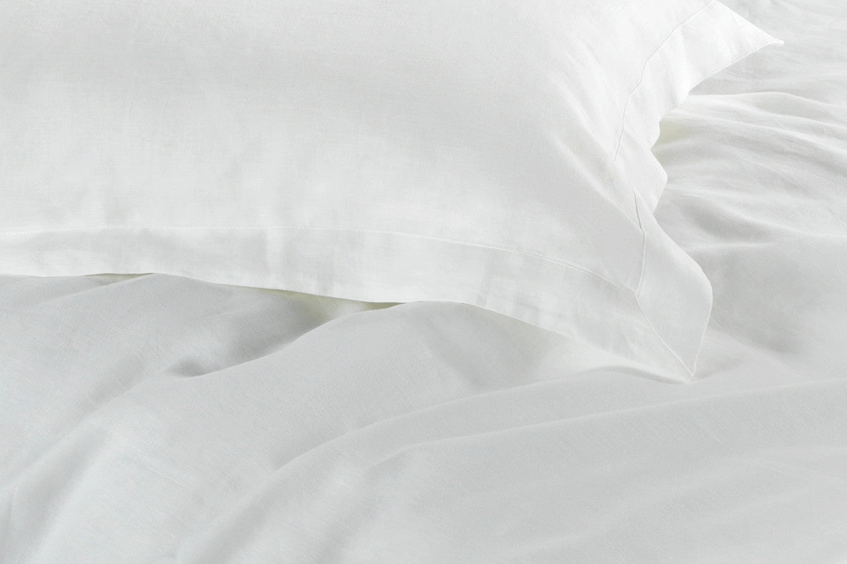 Abbotson White Linen Quilt Cover by Sheridan