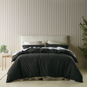 Acacia CHARCOAL Quilt Cover Set by Bianca