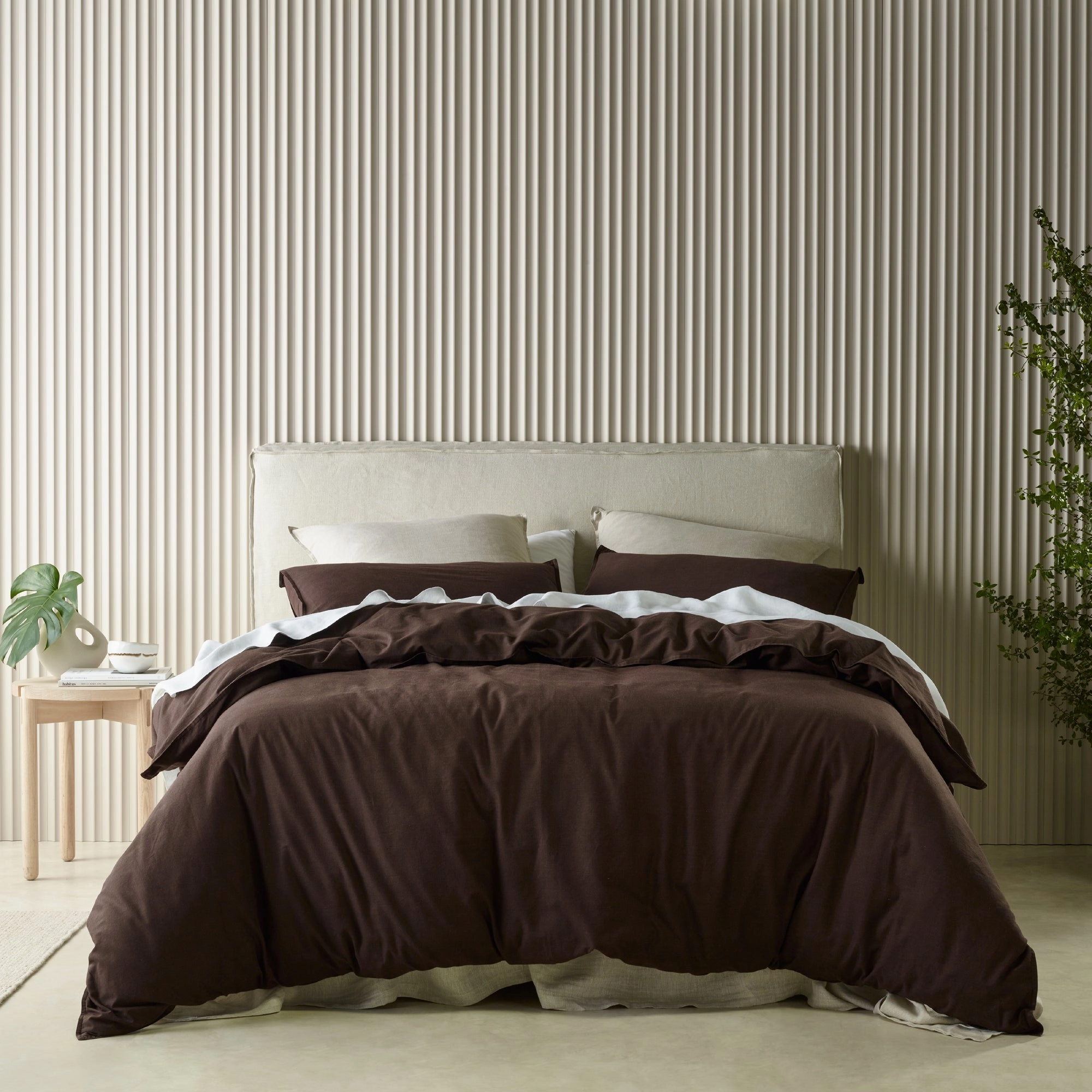 Acacia Chocolate Quilt Cover Set by Bianca