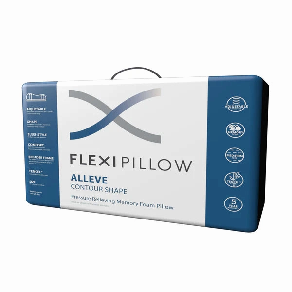 Alleve Contoured Firm Memory Foam Pillow by Flexi Pillow