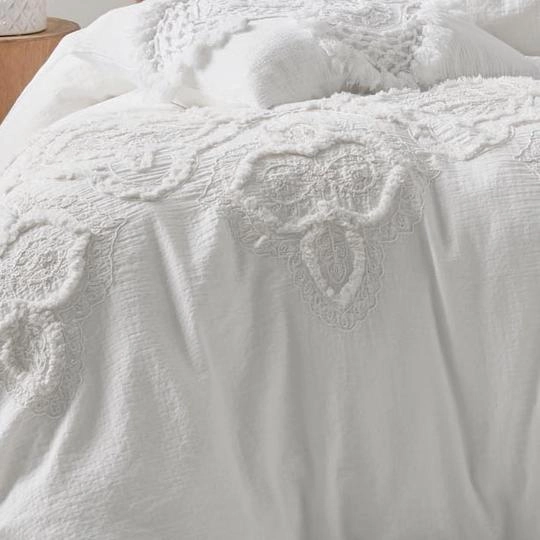 Alli White Quilt Cover Set by Linen House