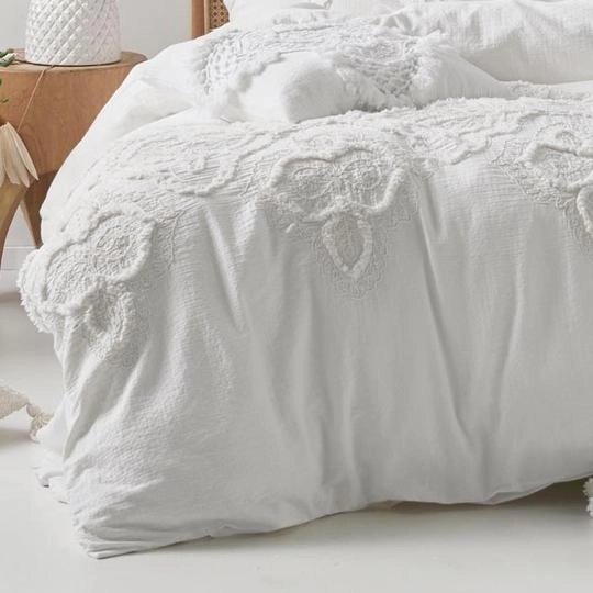 Alli White Quilt Cover Set by Linen House