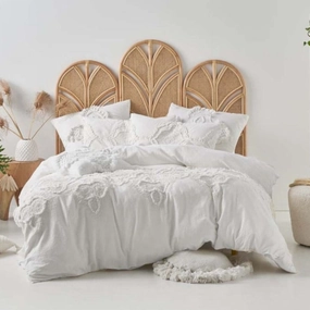 Alli White Quilt Cover Set by Linen House