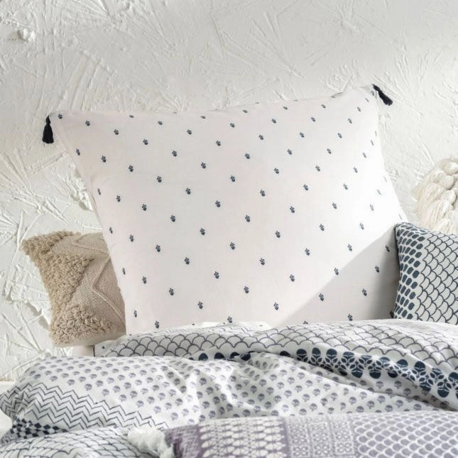 Anika Blue European Pillowcase by Linen House