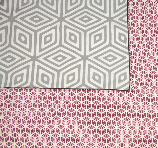 Ardor Wathe Grey/ Red Quilt Cover Set
