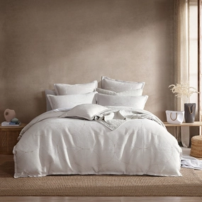 Arlo Stone Quilt Cover Set by Logan and Mason Platinum