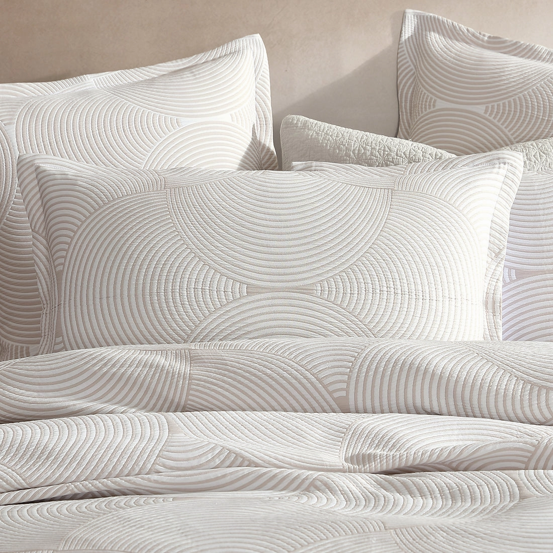 Arlo Stone Quilt Cover Set by Logan and Mason Platinum