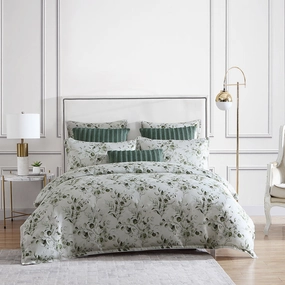 Asher Green Quilt Cover Set by Private Collection