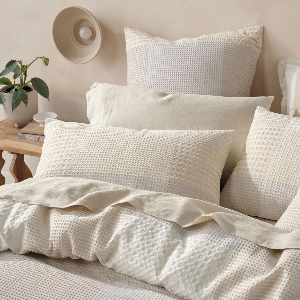 Baleares Vanilla Quilt Cover Set by Linen House