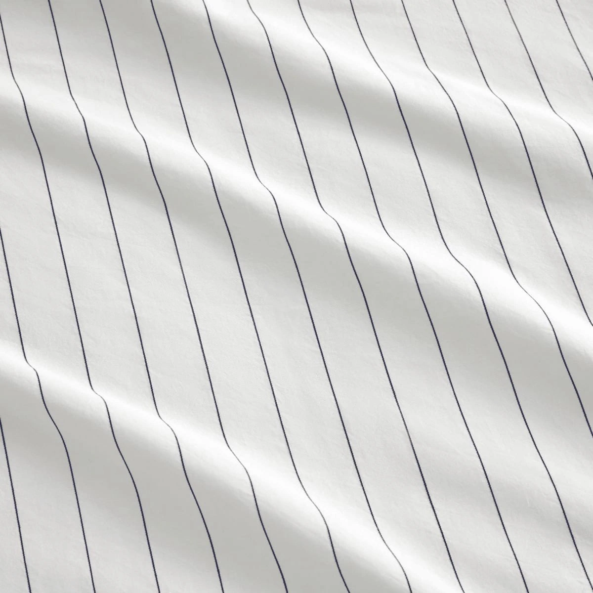 Bayley Stripe Washed Percale Quilt Cover Set WHITE by Sheridan
