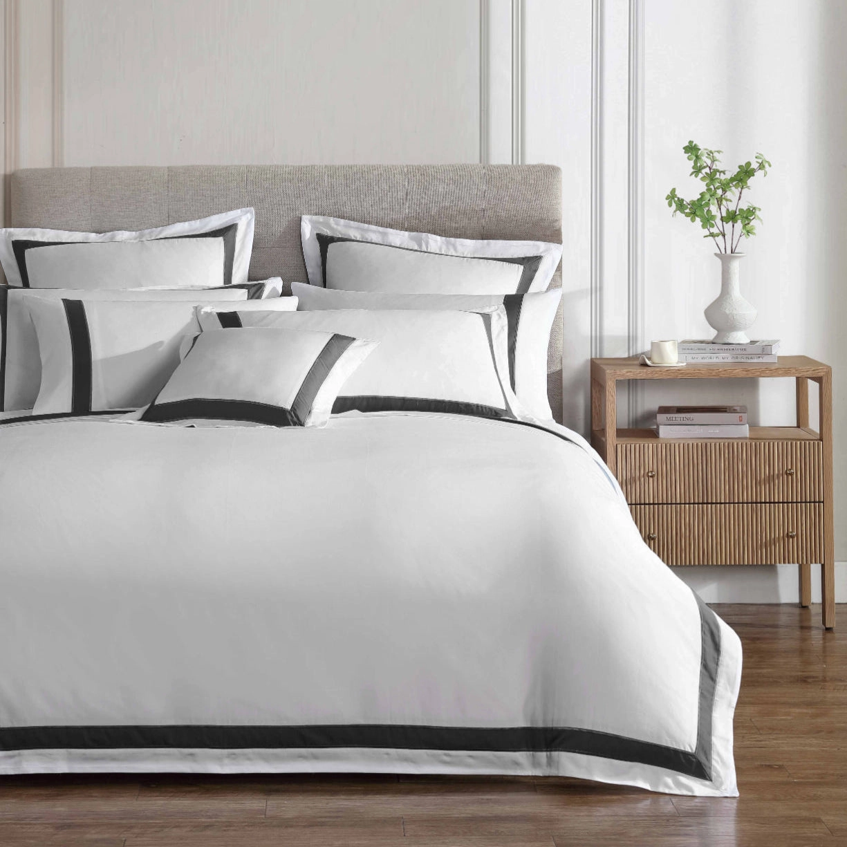 Bentley Charcoal Quilt Cover Set by Private Collection