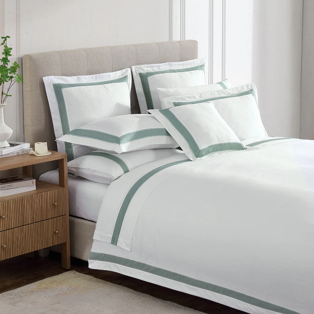 Bentley Sage Quilt Cover Set by Private Collection