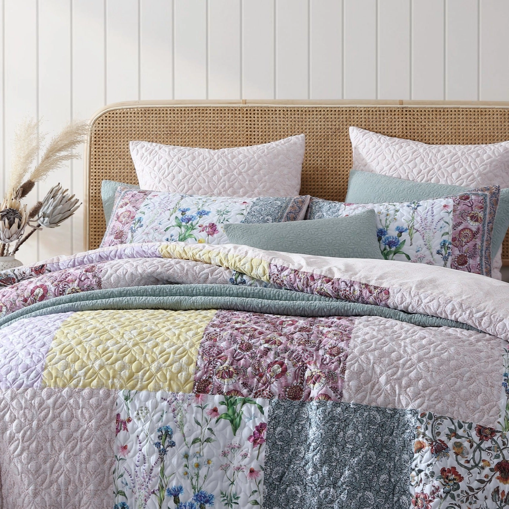 Bodhi Pink Quilt Cover Set by Logan and Mason Platinum