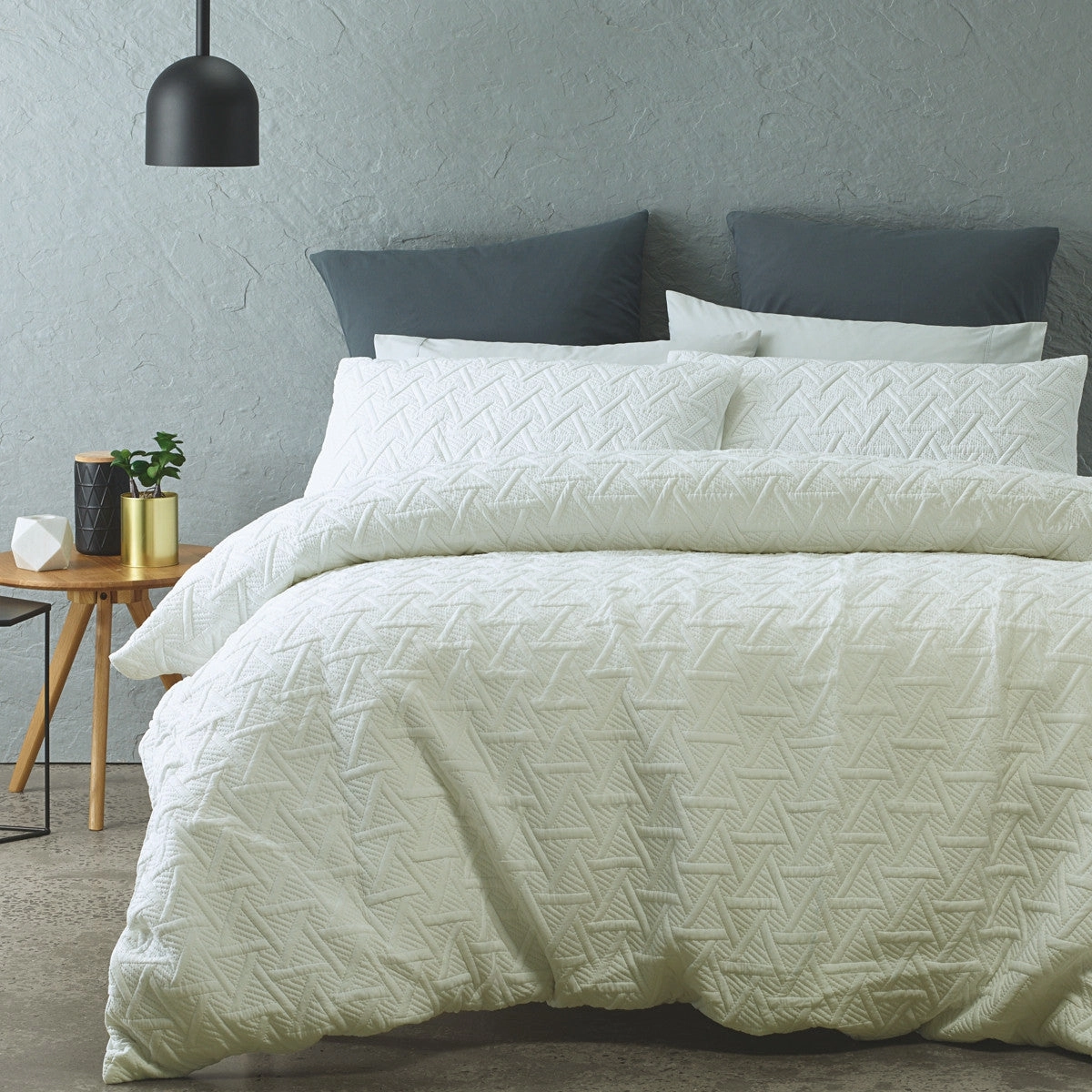 Bowen White Quilt Cover Set by Phase 2