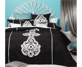 Calypso Black Quilt Cover Set By Logan and Mason