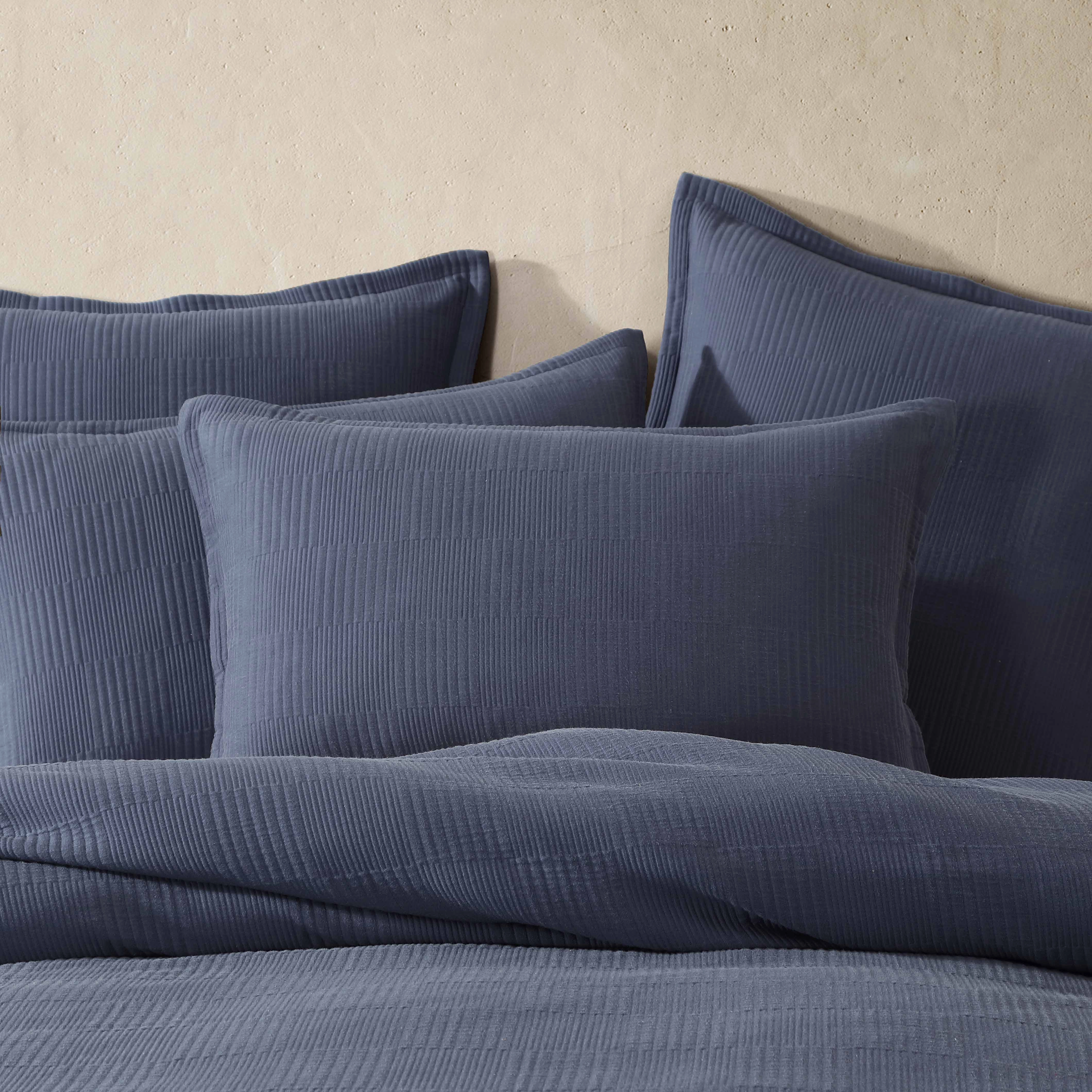 Caspian Indigo Quilt Cover Set by Logan and Mason Platinum