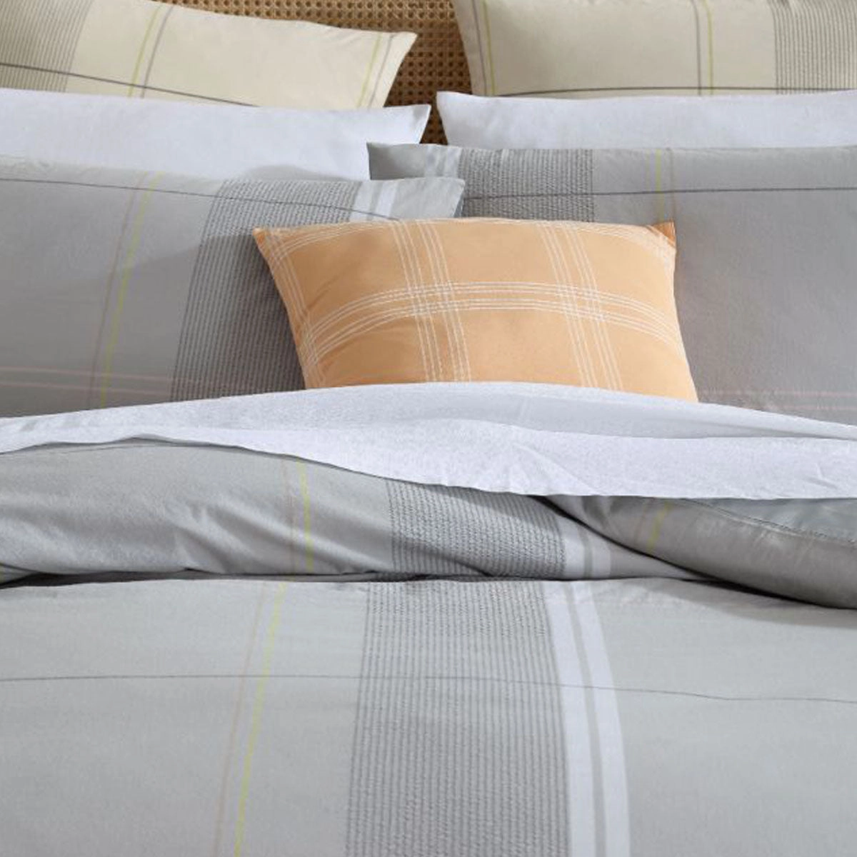 Cobain Mineral Quilt Cover Set by Linen House