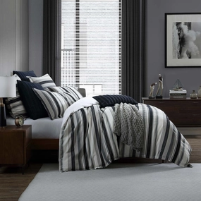 Colby Steel Quilt Cover Set by Private Collection