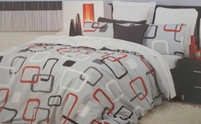 Connor Silver Quilt Cover Set by Logan and Mason