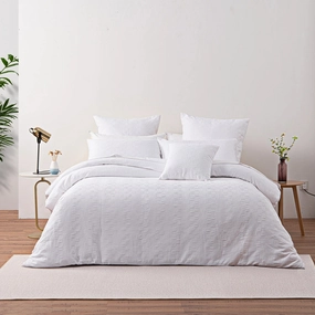 Cosmo White Quilt Cover Set by Bianca