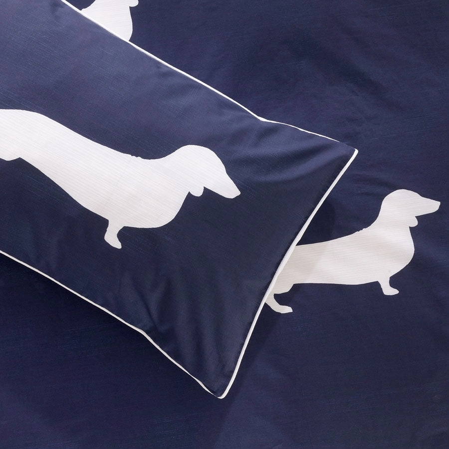 Dachshund Indigo Quilt Cover Set by Bianca