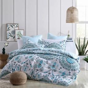 Dali Teal Quilt Cover Set by Logan and Mason