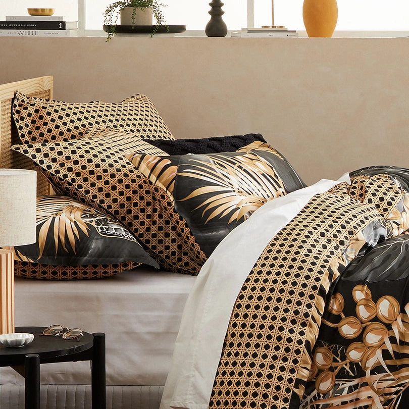 Danton Black Quilt Cover Set by Logan & Mason