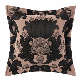 Dionisia Black European Pillowcase by GRACE Linen House