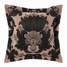 Dionisia Black European Pillowcase by GRACE Linen House