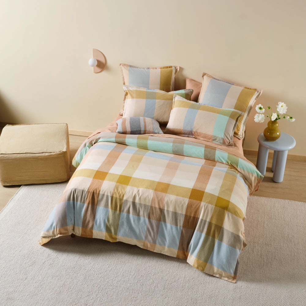 Eastwood Hazelnut Quilt Cover Set by Linen House