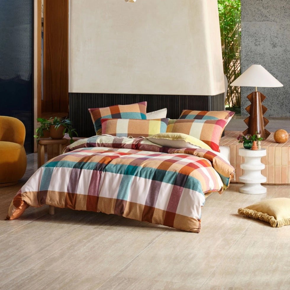 Eastwood Pecan Quilt Cover Set by Linen House