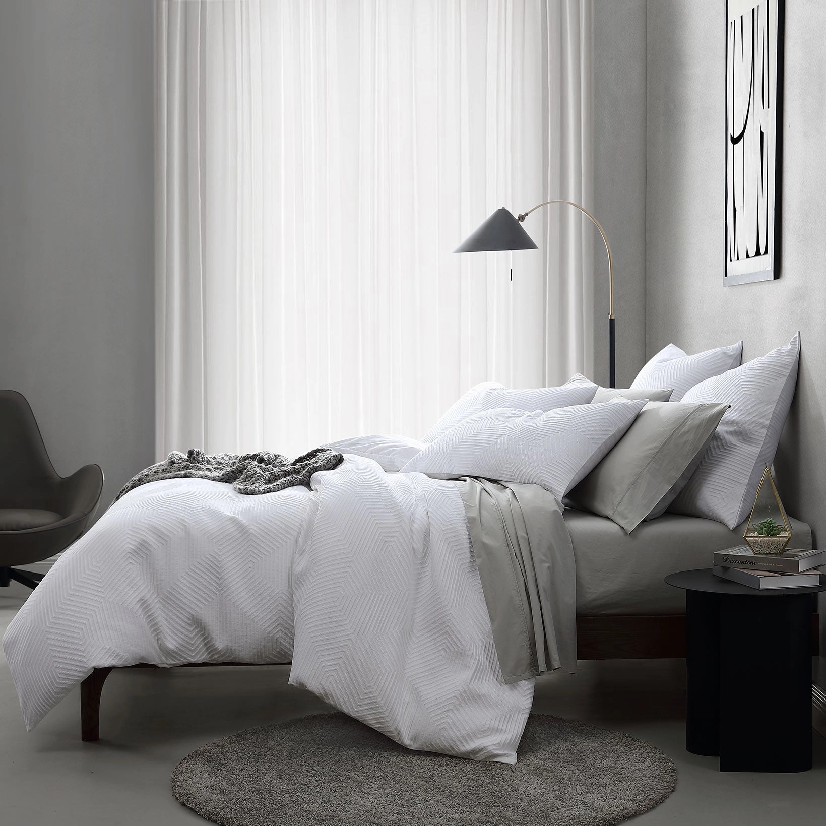 Efron White Quilt Cover Set by Royal Doulton