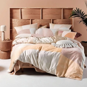 Eisha Sand Quilt Cover Set by Linen House
