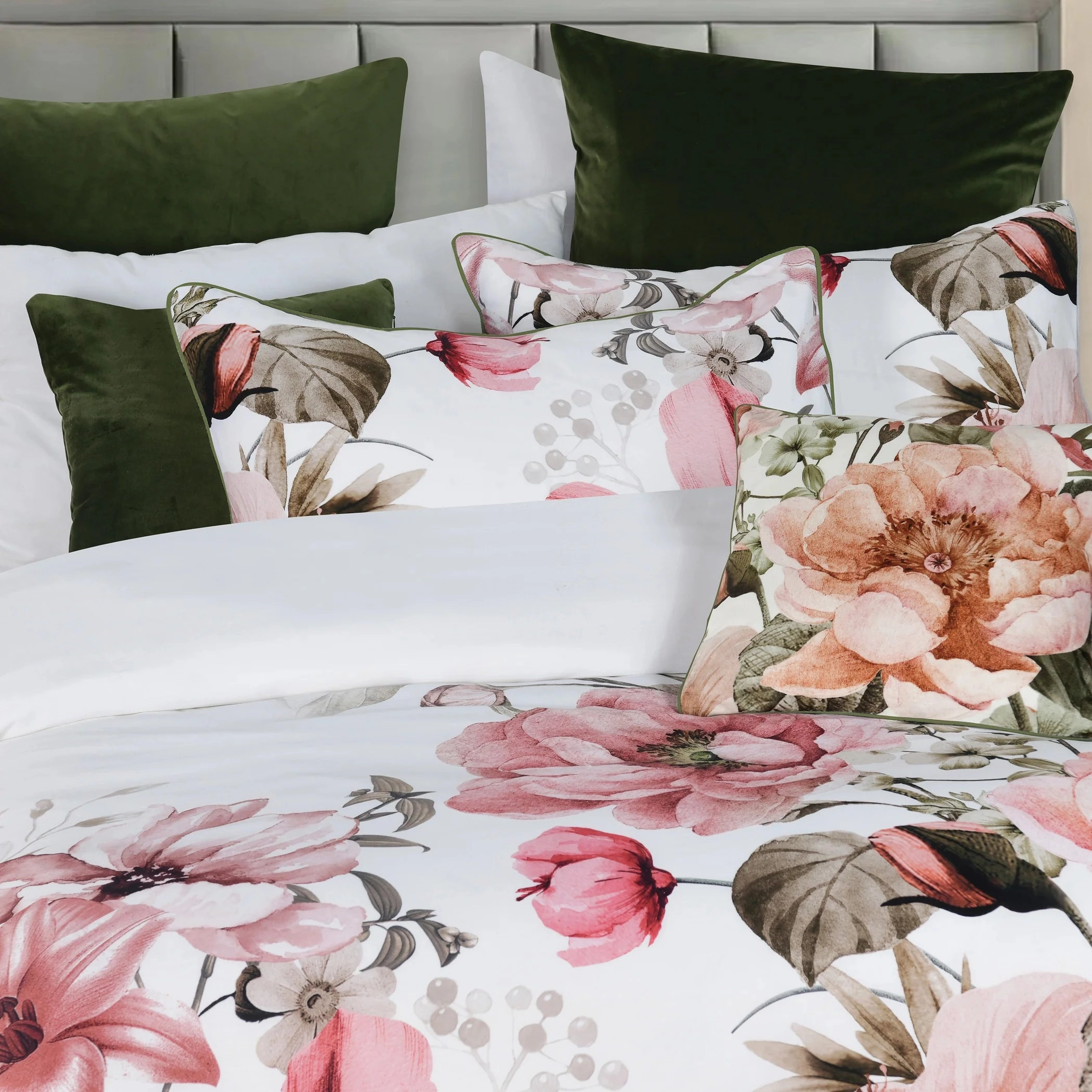 Eliana White Quilt Cover Set by Bianca
