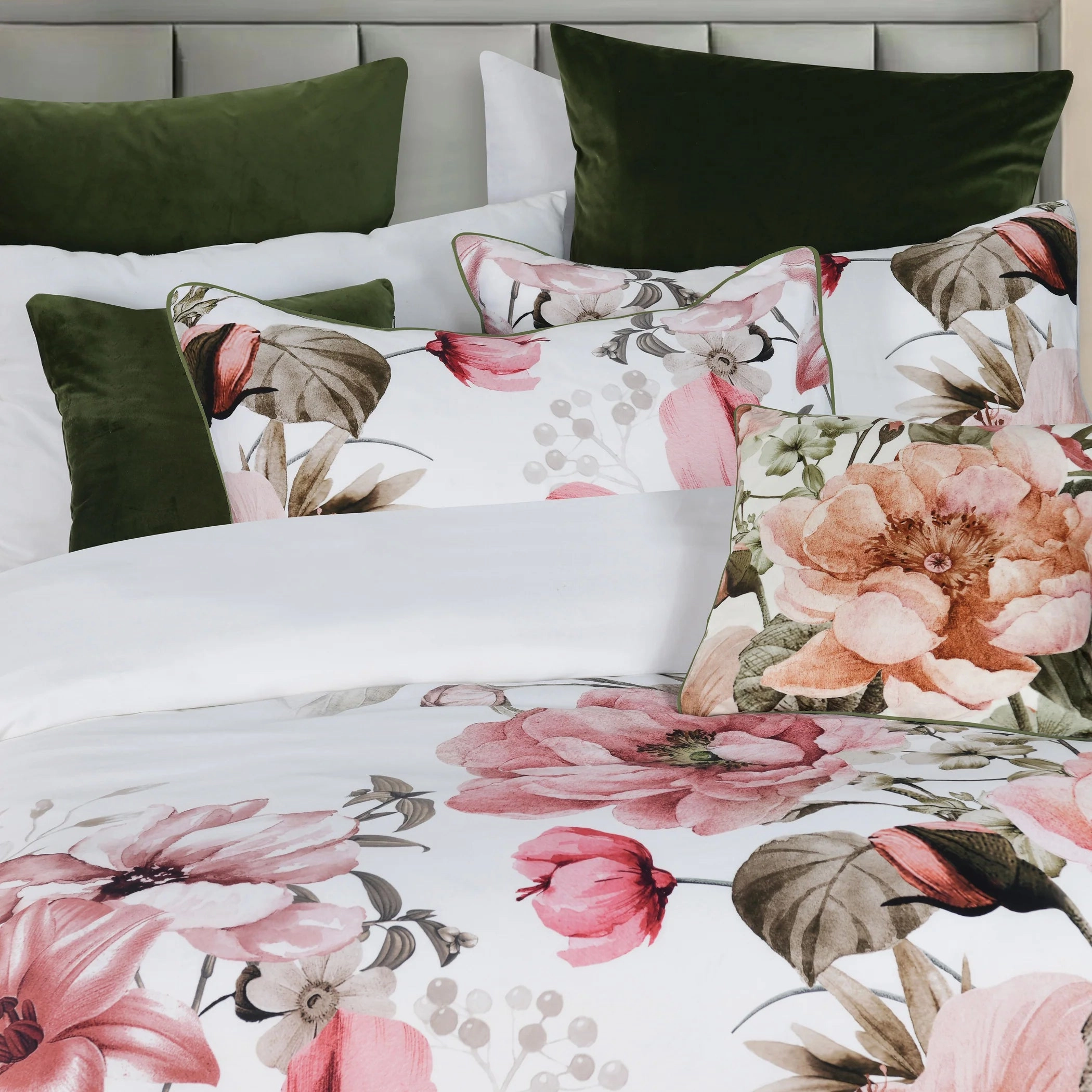 Eliana White Quilt Cover Set by Bianca