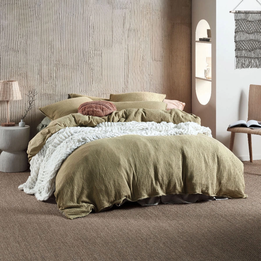 Elysian Eucalyptus Quilt Cover Set by Linen House
