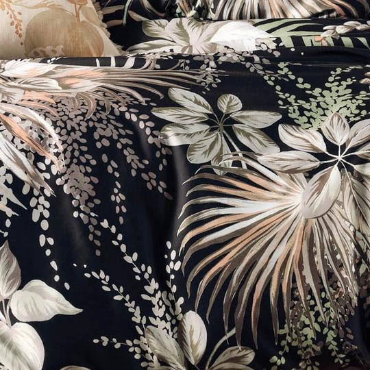 Harlow Black Quilt Cover Set by Linen House