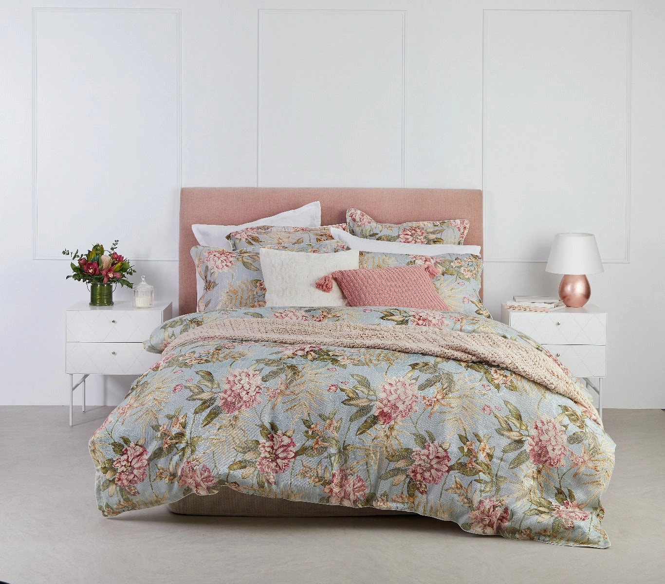 Hazelwood Green Quilt Cover Set by Logan and Mason Platinum
