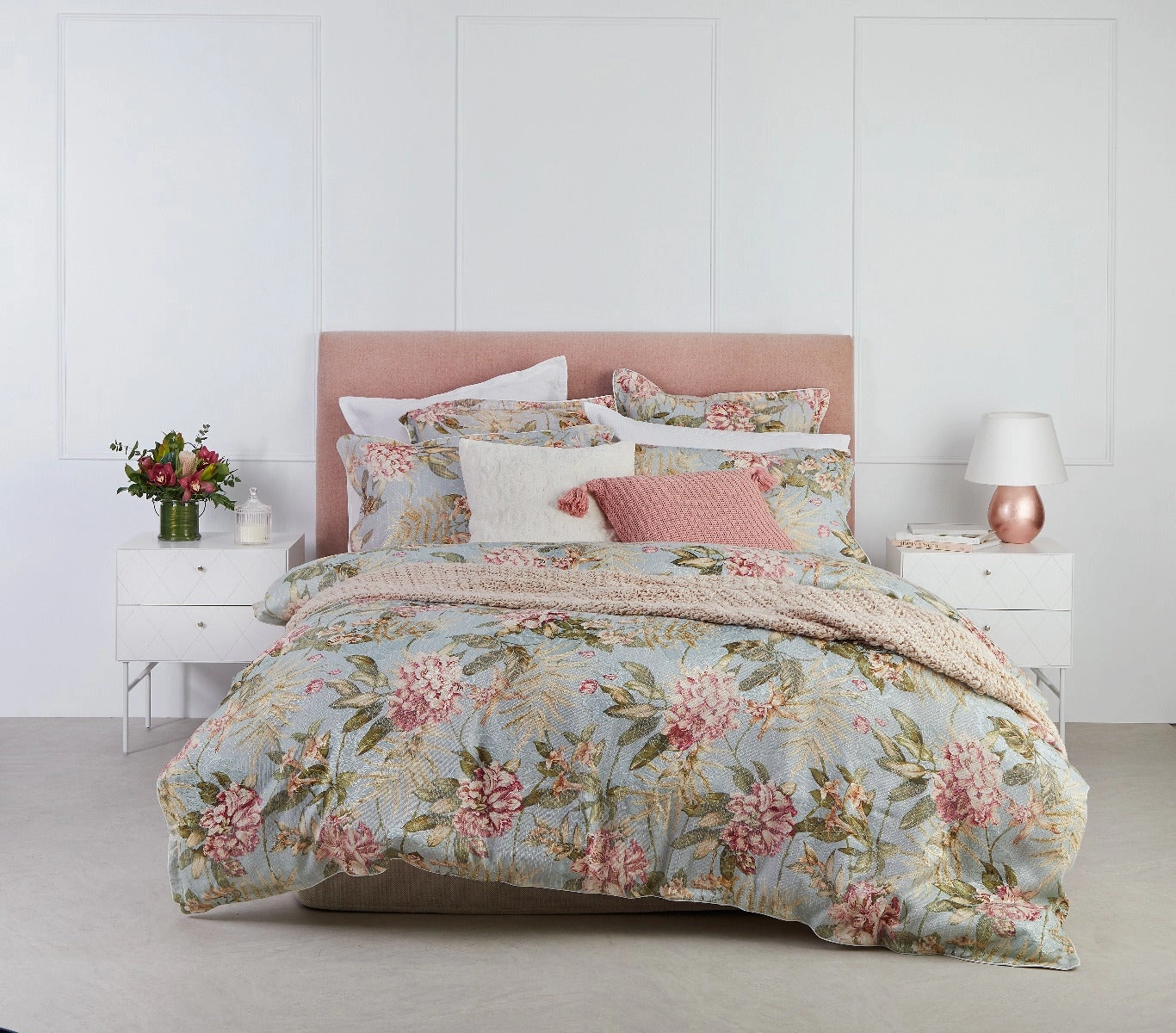 Hazelwood Green Quilt Cover Set by Logan and Mason Platinum