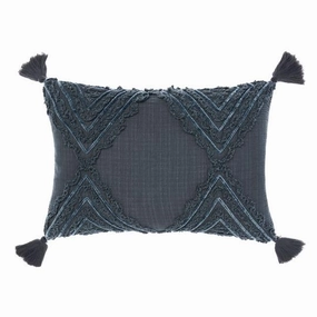 Heather Slate 40 x 60cm Cushion by Linen House