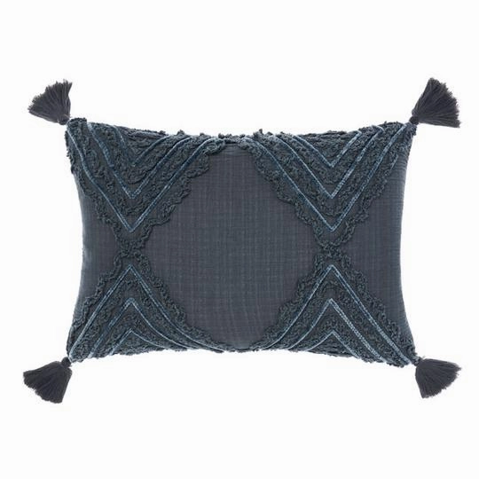 Heather Slate 40 x 60cm Cushion by Linen House