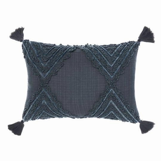 Heather Slate 40 x 60cm Cushion by Linen House