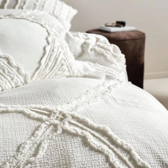 Heather White Quilt Cover Set by Linen House