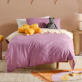 I Heart You Reversible Quilt Cover Set by Linen House Kids