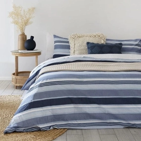 Indiana Blue Commercial Quilt Cover Set by Bambury
