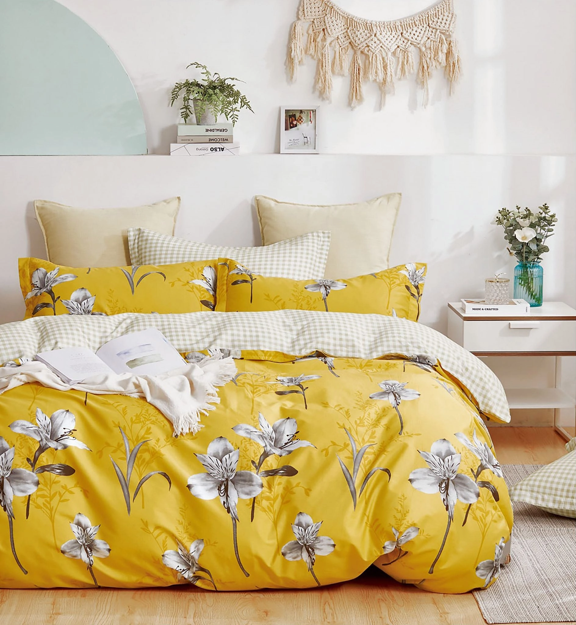 Indra Yellow Quilt Cover Set by Ardor