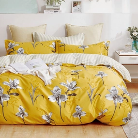 Indra Yellow Quilt Cover Set by Ardor